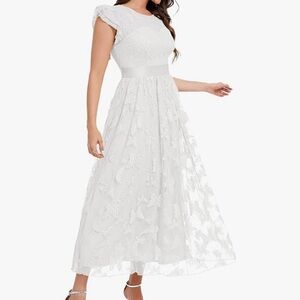 Elegant White Lace Dress wedding dress